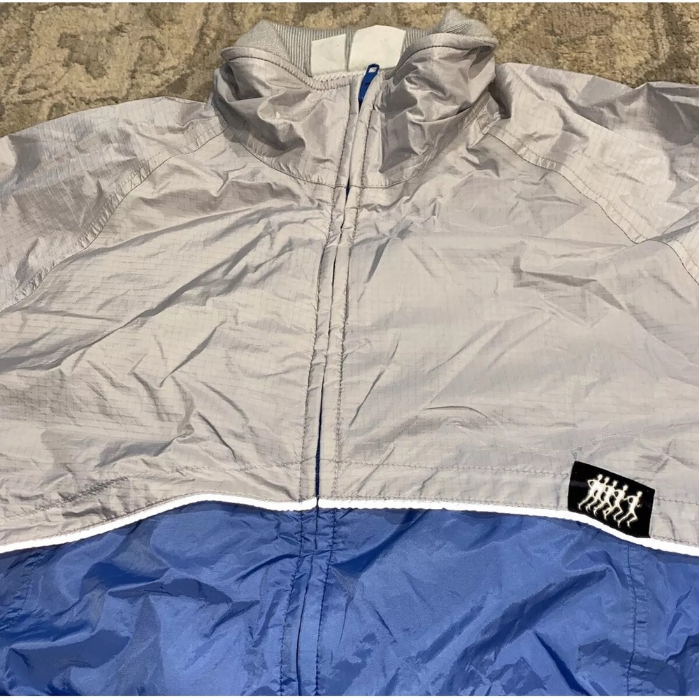 Vintage Men's Light Blue Gray Zip Up Athletic Jacket Size XL‎ - Picture 3 of 8